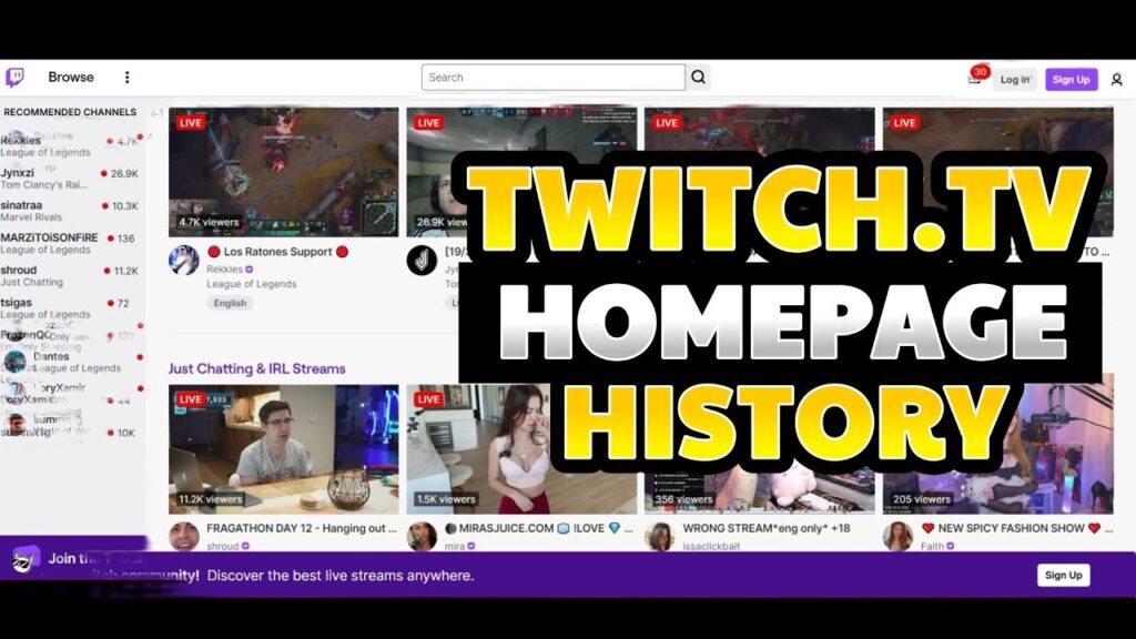 Twitch.tv Homepage History on January 20, 2025!