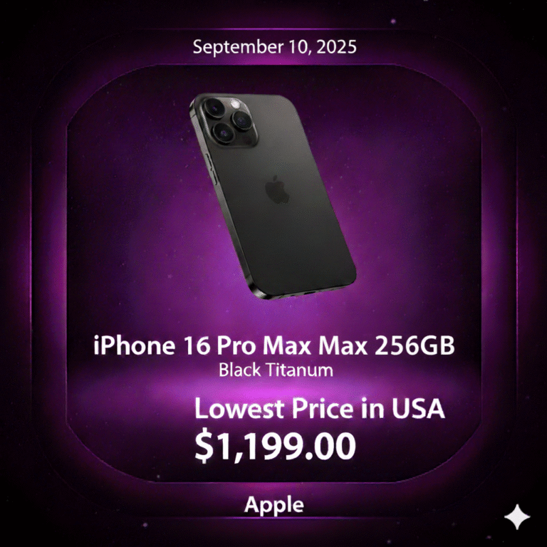 Get the iPhone 16 Pro Max 256GB Black Titanium for just $1,199.00